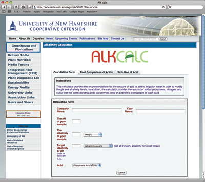 AlkCALC Screen Captures