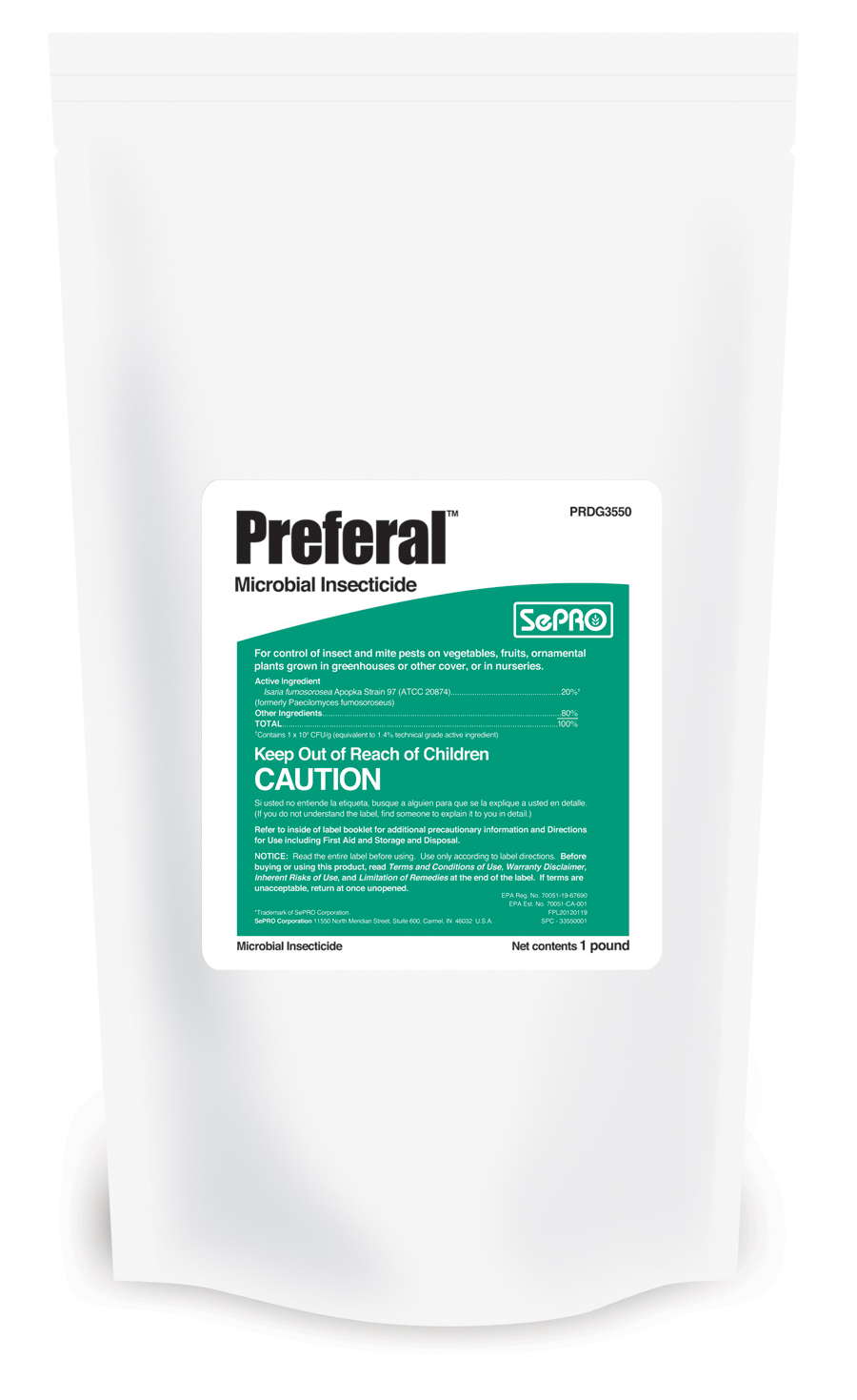 SePRO Corporation Introduces New Preferal Biological Insecticide