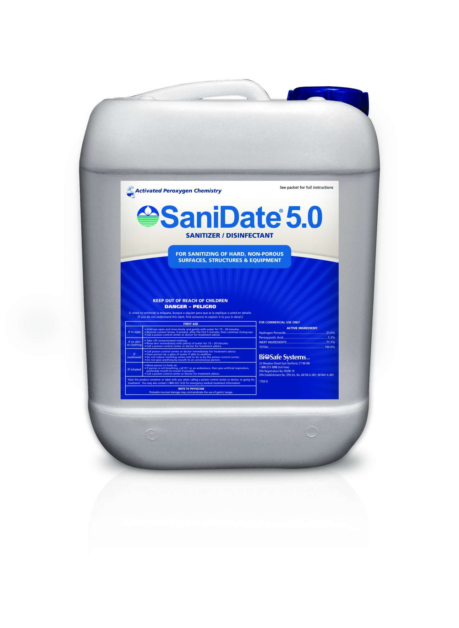 BioSafe Systems Announces Improved SaniDate 5.0 Sanitizer/Disinfectant
