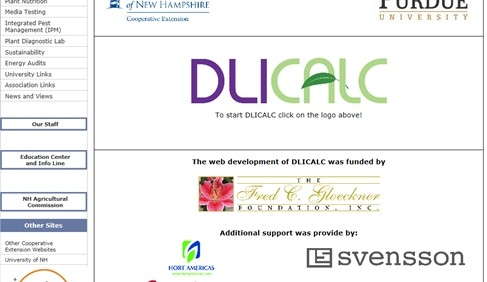 DLICALC Online Tool Helps Growers Caculate Daily Light Integral