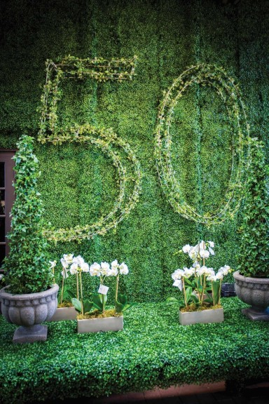 To celebrate its 50th anniversary, Roger’s greets customers with this large 50.