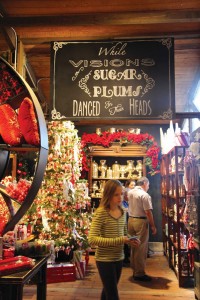 These chalkboard signs were used throughout the holiday displays.