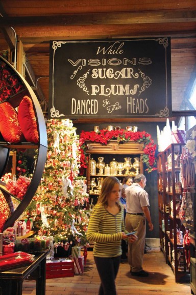 These chalkboard signs were used throughout the holiday displays.