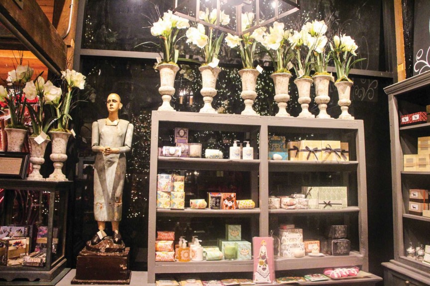 Large items like this figurine set the tone for a display.