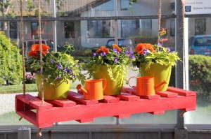 Suspended pallet displays