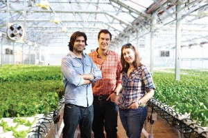 Gotham Greens' founders (l to r): Viraj Puri, Eric Haley and Jenn Nelkin Frymark 