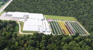Henry Mast Greenhouses aerial view (West)