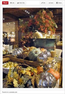 A festive Pottery Barn display