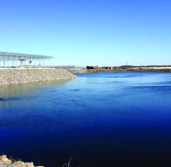 Retention Pond At Metrolina Greenhouses 