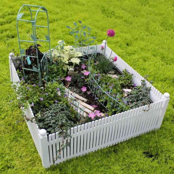 Miniature Garden With Picket Fence