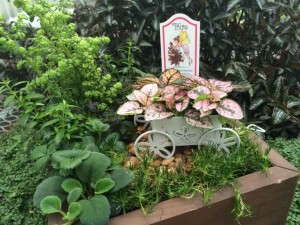 Miniature Garden With Cart