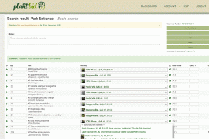 Example Of Plantbid Search Results Page