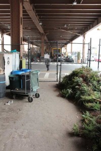 View of the second lot, which is currently a staging area.