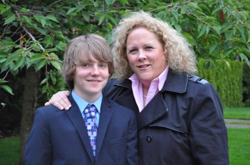 Daniel with her son, Max