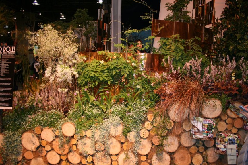 Unconventional materials can create vertical interest.