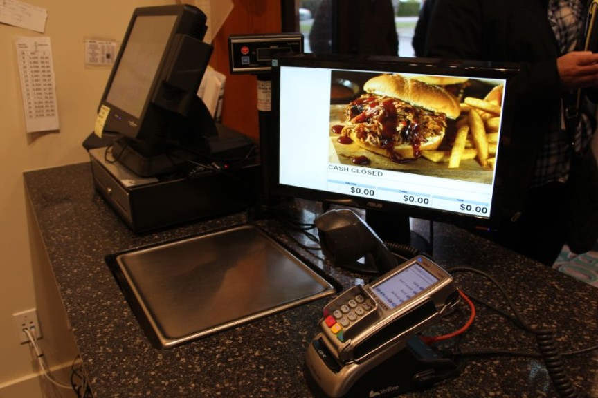 Branding at checkout at Hopcott Farm