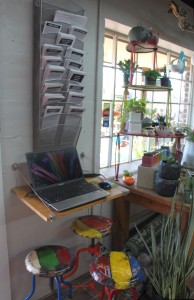 Info Center With A Laptop