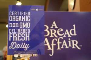 Sub-siign highlights the biggest selling points for bread at JD Farms