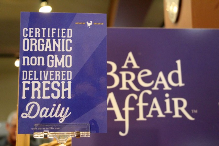 Sub-siign highlights the biggest selling points for bread at JD Farms