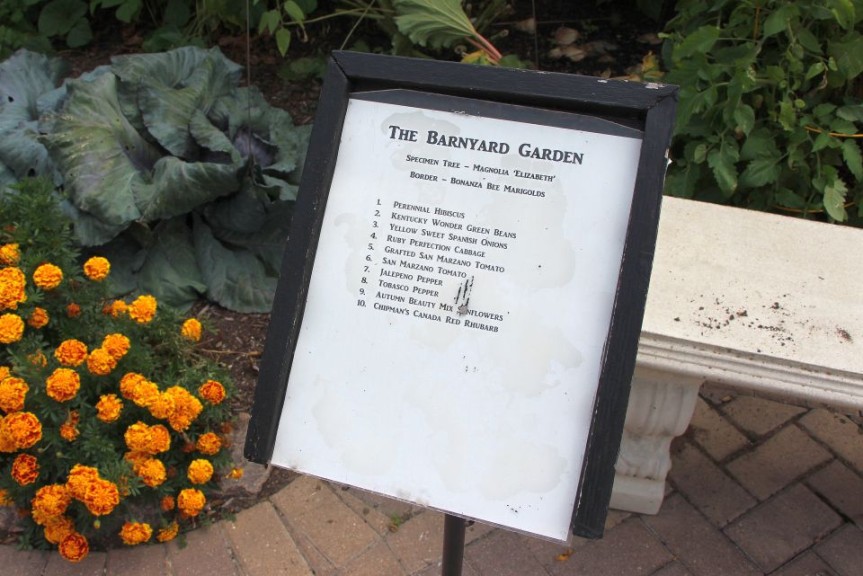 2. The Barnyard Garden, Plant List