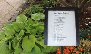 4. The Hosta Garden, Plant List