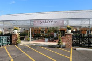 AFTER: Today's entrance and parking lot.