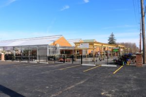 AFTER: Lowe's old store front is now a outside sales area.