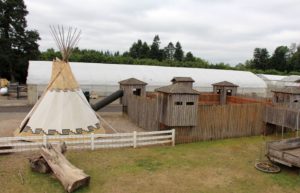 Teepee and fort play area