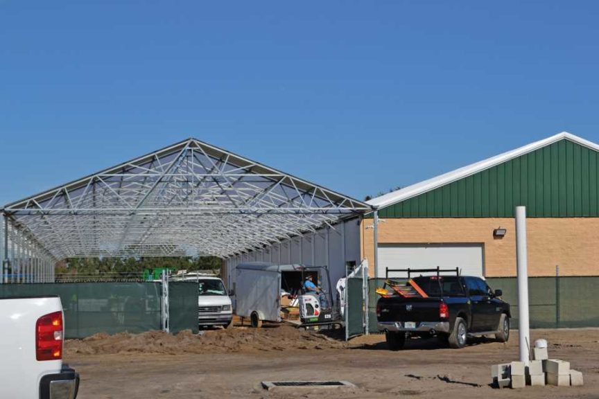 Nexus greenhouse construction for Knox Cannabis Facility