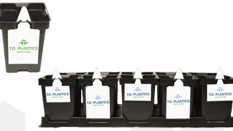 450 Square Pots with Tag Slots from T.O. Plastics