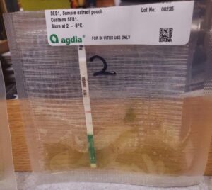 Closeup Of a +TMV test for CPMMV