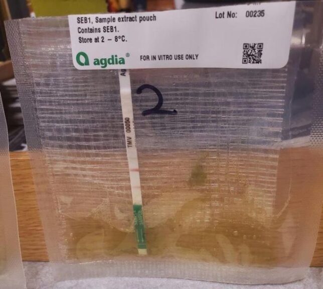 Closeup Of a +TMV test for CPMMV