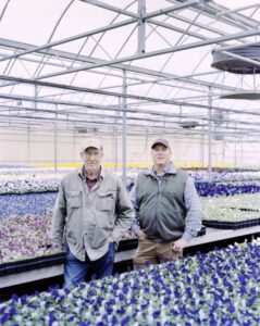 Tim Babikow right President of Babikow Greenhouses and his father Donald