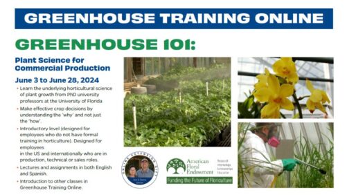 ‘Greenhouse 101’ Opens 2024 Greenhouse Training Online Series from University of Florida