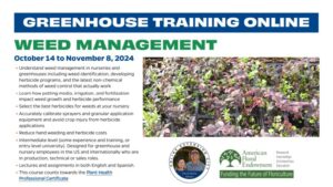 Master Weed Management with the Latest Course from 2024 Greenhouse Training Online