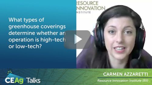 Analyzing High- and Low-Tech Coverings in U.S. Greenhouses