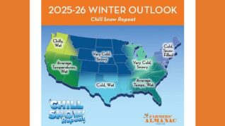 Here’s the 2025-2026 Winter Weather Forecast from Farmers’ Almanac