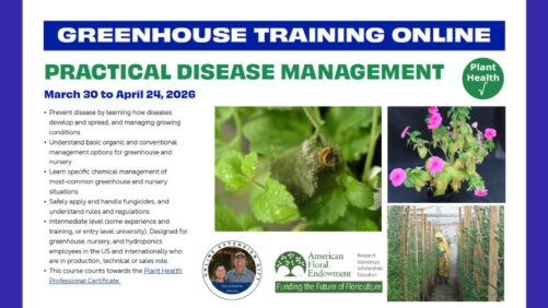 2026 Greenhouse Training Online Continues with “Practical Disease Management”